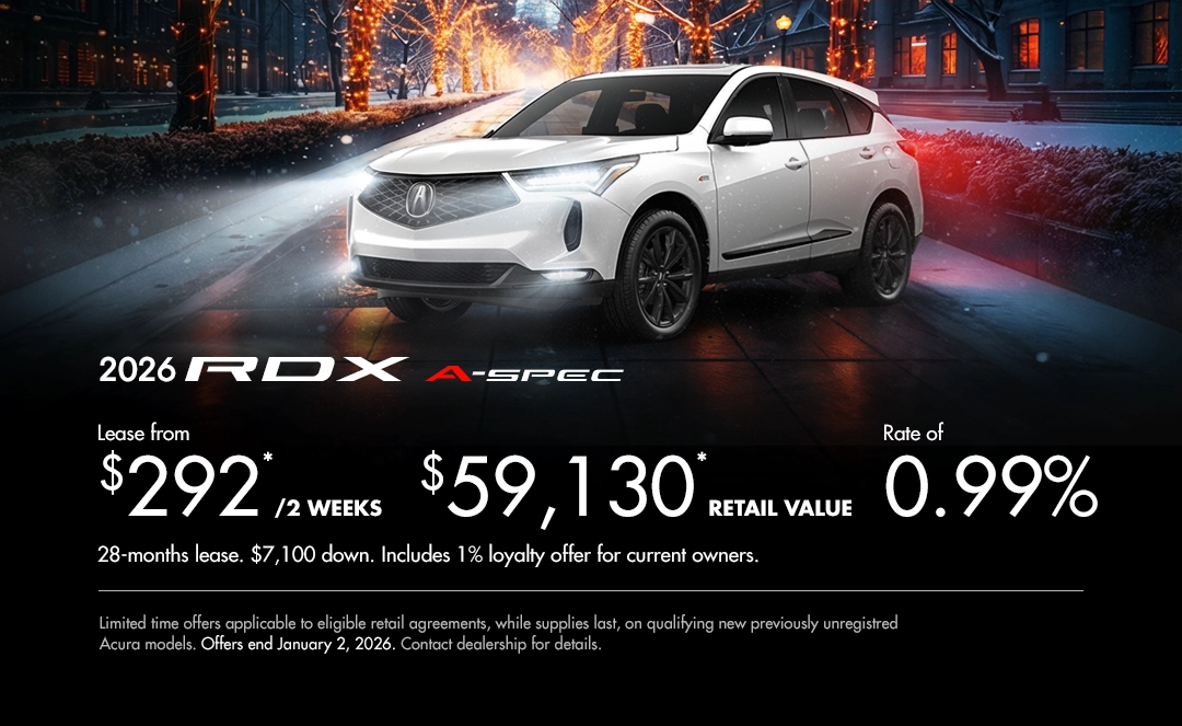 Bannière de Promotion Acura RDX 2026